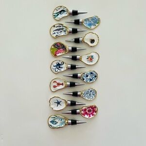 Oyster Shell Wine Bottle Stopper, Beach Decor, Housewarming Gift